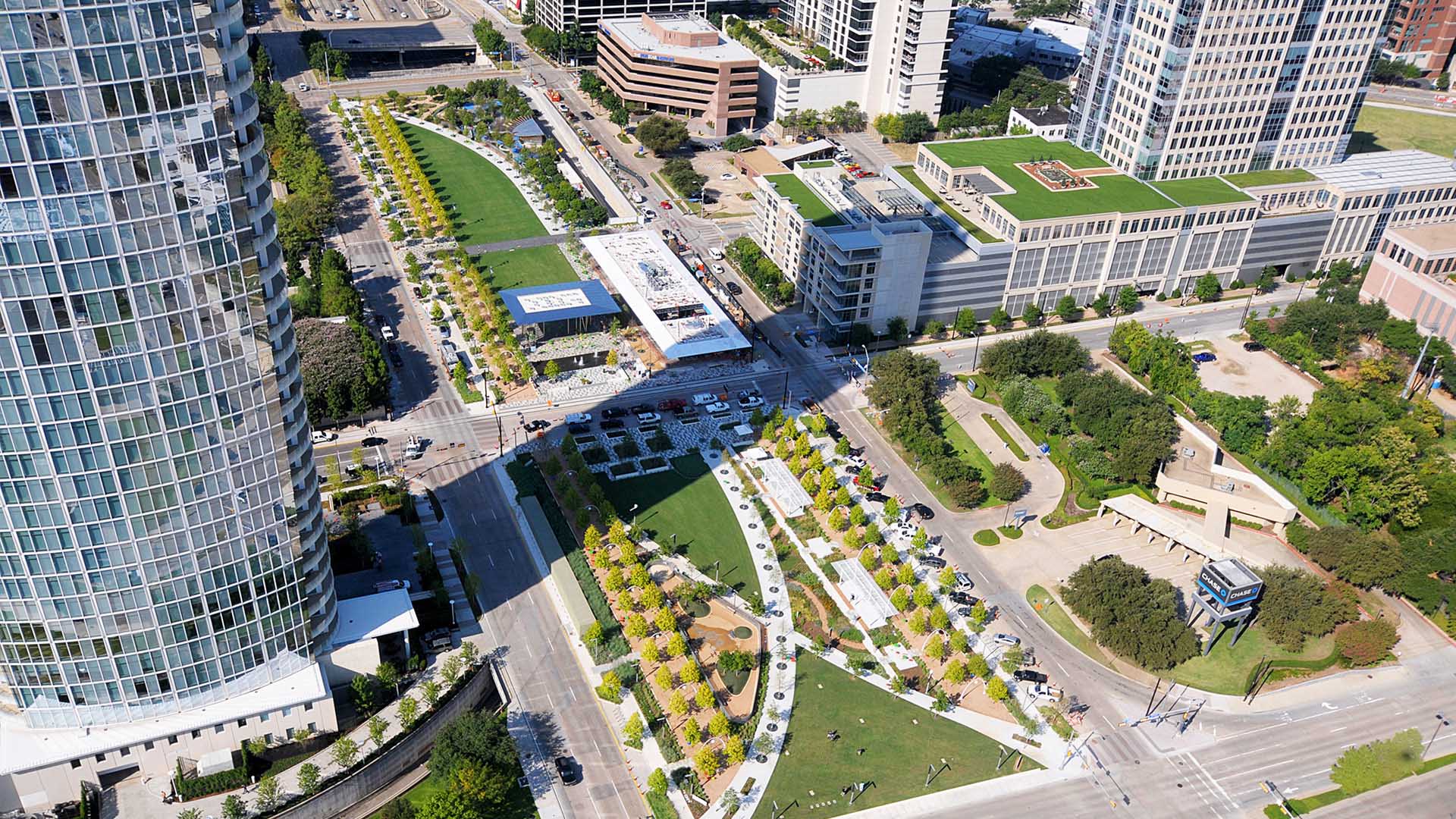 Klyde Warren Park near The Victor