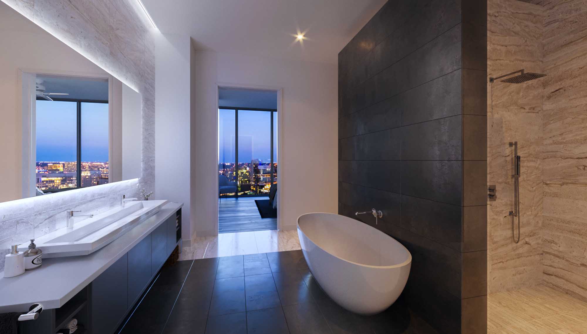 Master Bathroom in The Victor